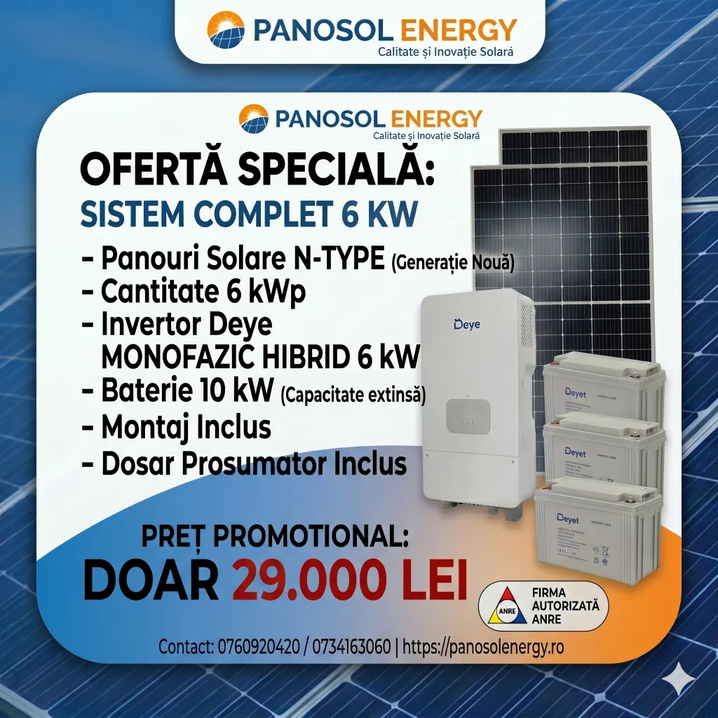 6kw pan 6kw inv 10kw bat 29000 lei