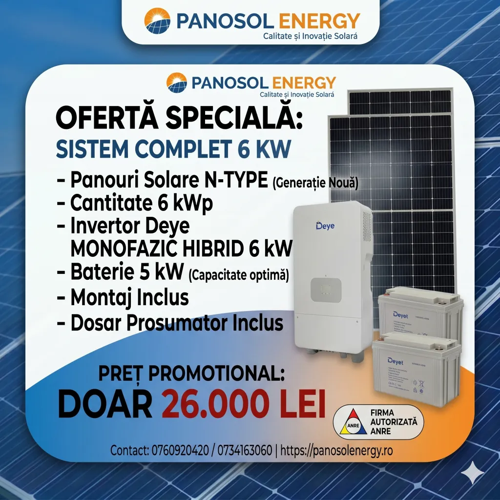 6kw pan 6kw inv 5 kw bat 26000 lei